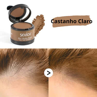 Pó Maquiagem p/ Cabelo a prova D'agua - SEVÍCH ✅